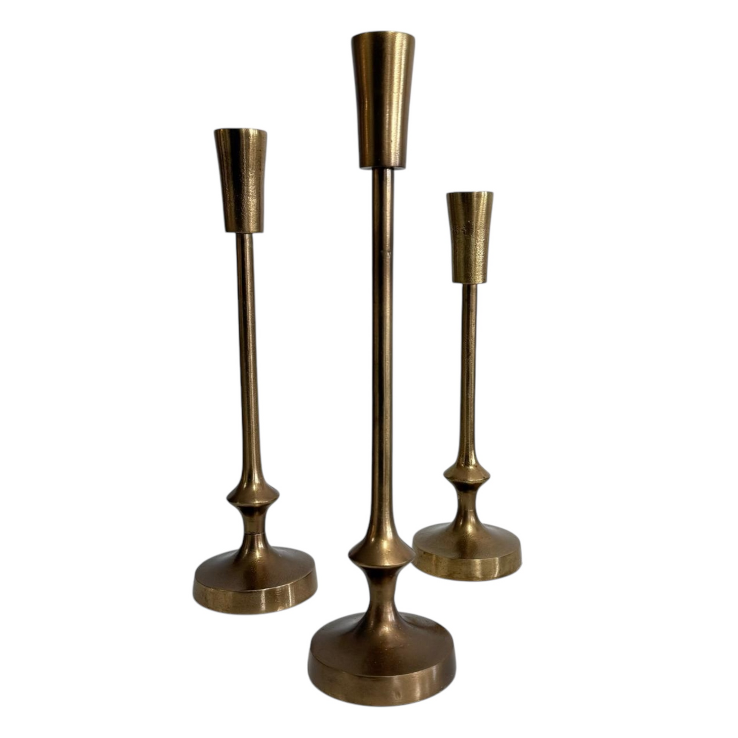 Gold Finish Candle Pillars