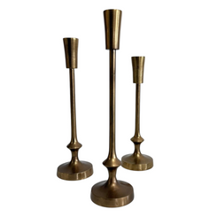 Gold Finish Candle Pillars