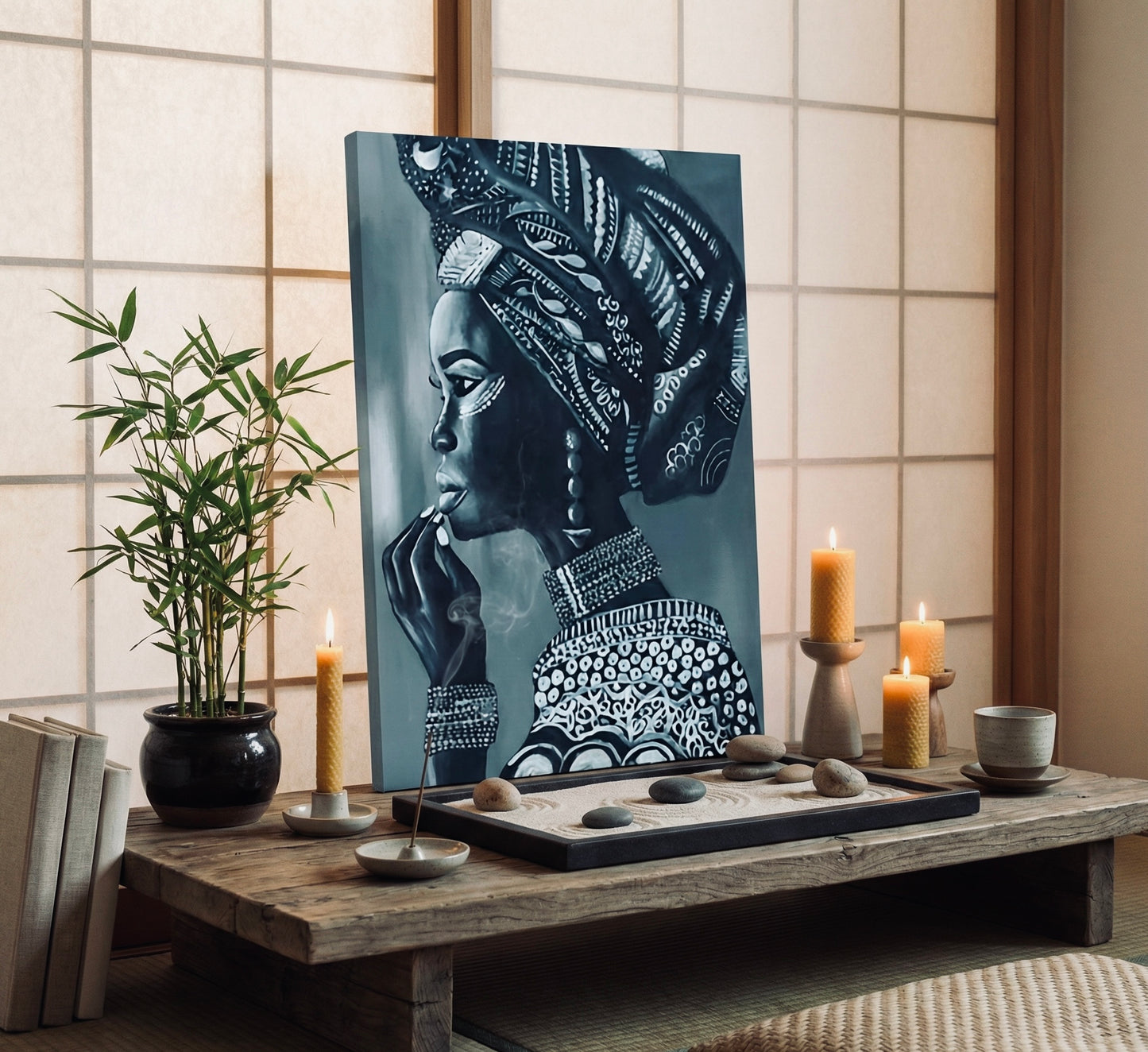Hand-Painted Art – Portraits of African Women-Bespoke designs and custom sizes available