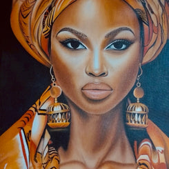 Hand-Painted Art – Portraits of African Women-Bespoke designs and custom sizes available