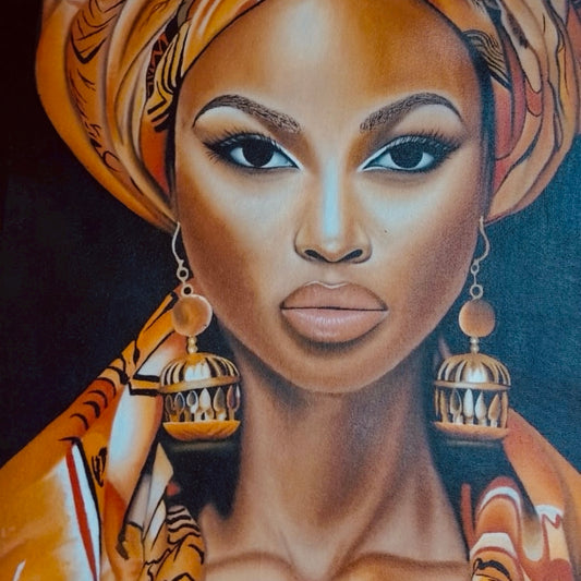 Hand-Painted Art – Portraits of African Women-Bespoke designs and custom sizes available